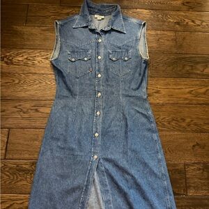 Sleeveless Denim Mini Dress